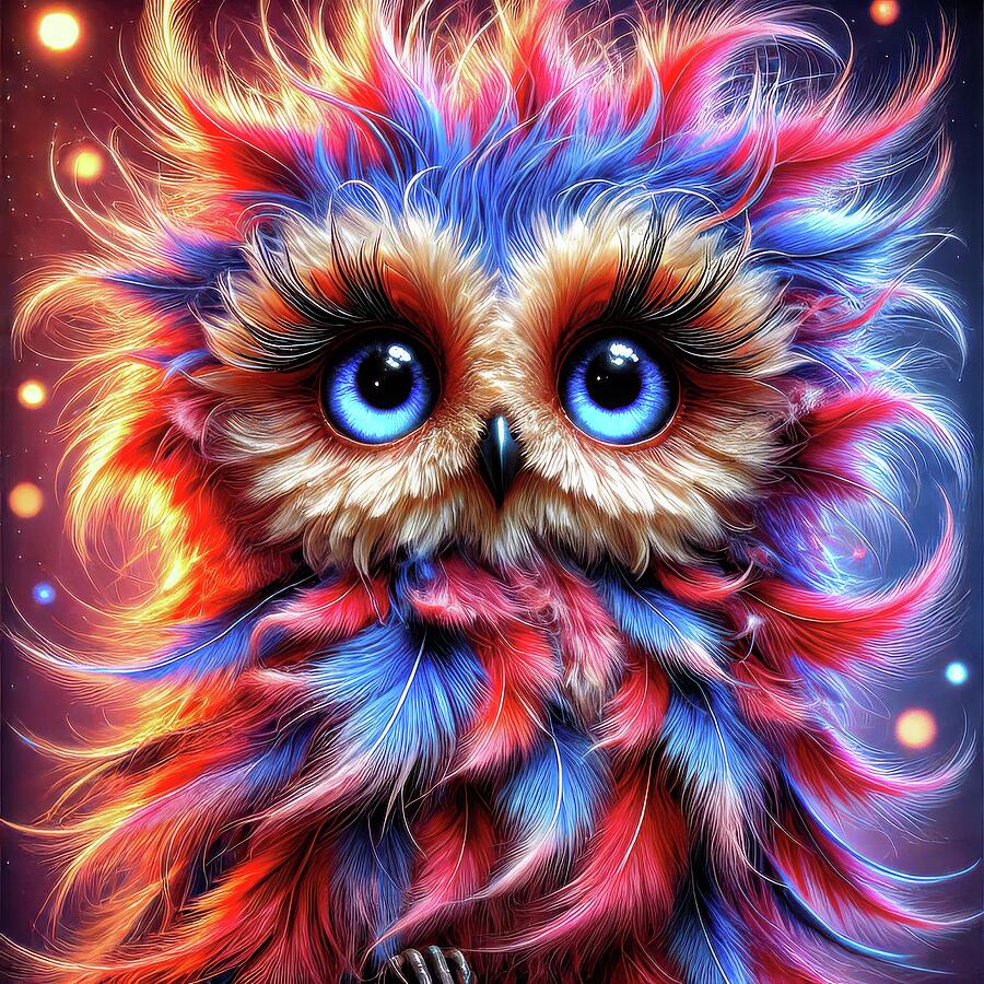 Mystic Feathers and Cosmic Light Digital Art by Bill And Linda Tiepelman