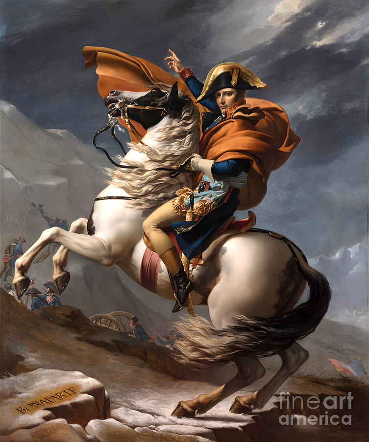 Napoleon Crossing the Alps by Jacques-Louis David