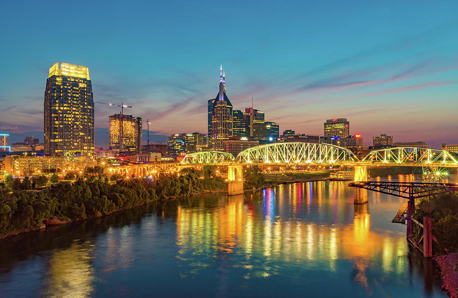 Nashville Skyline Photograph by Michael Warren