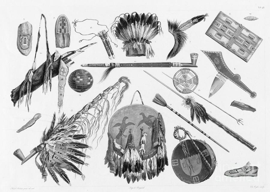 Native American Artifacts by Karl Bodmer
