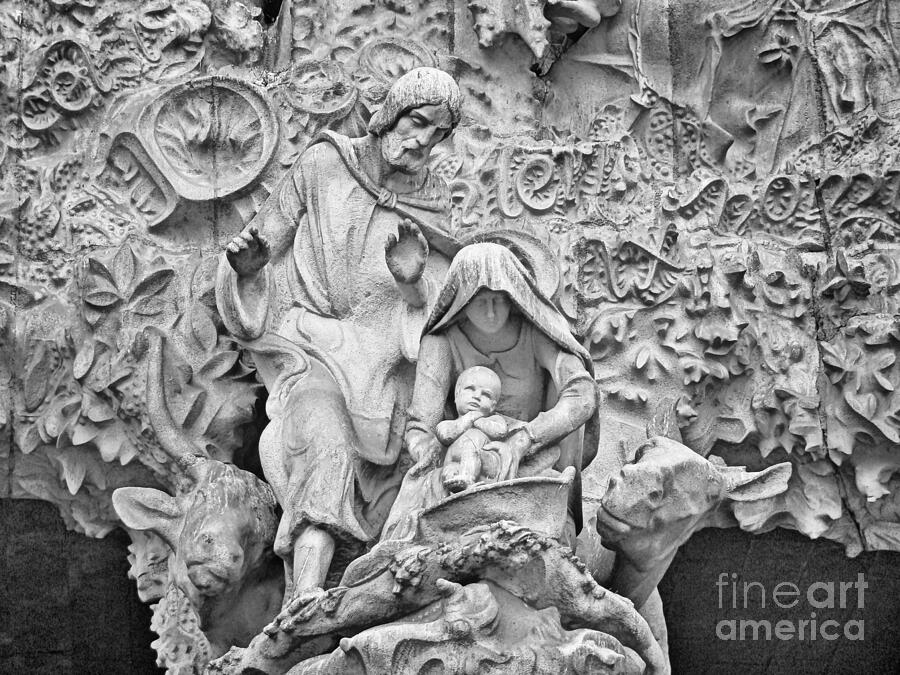 Nativity scenes on the Sagrada Familia - Barcelona Photograph by Stefano Senise