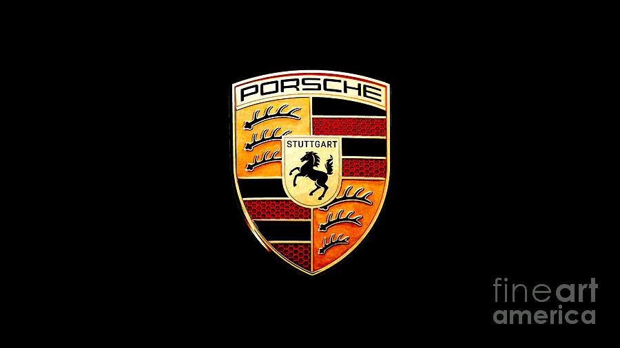 New Redesign Porsche Crest Logo 2023-Current Painting by Stefano Senise
