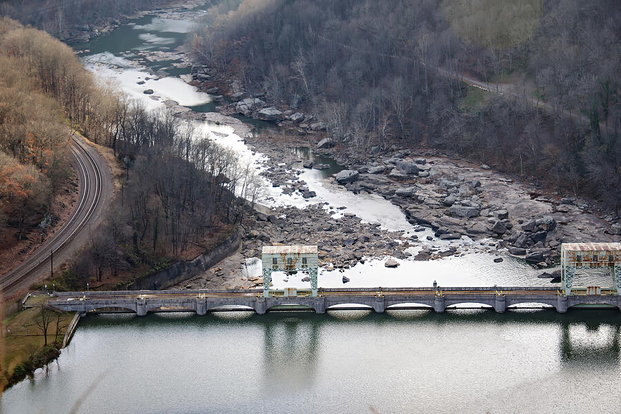 New River from Hawks nest in West Virginia Photograph by Flees Photos