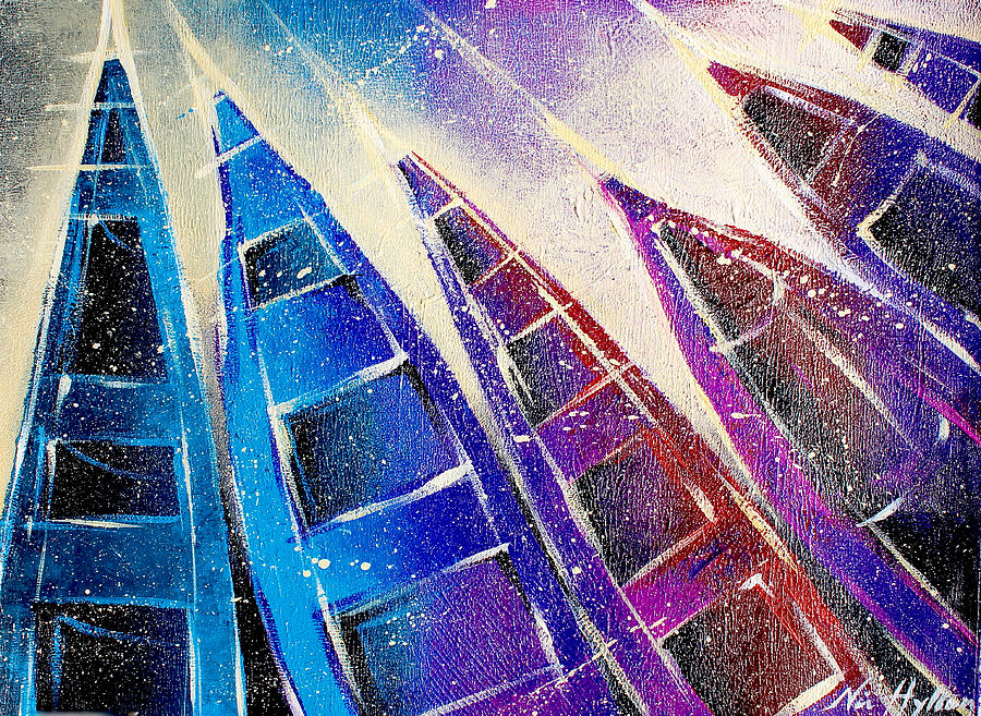 Night Reflection Painting by Nii Hylton