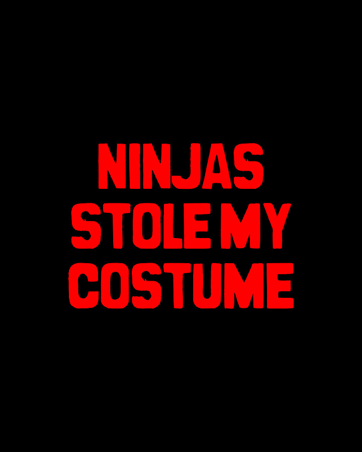 Ninjas Stole My Costume Easy Halloween Digital Art by Flippin Sweet Gear