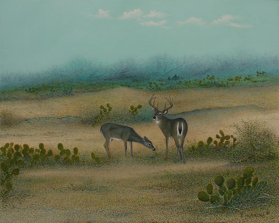 Nopalera Painting by Eleazar Herrera