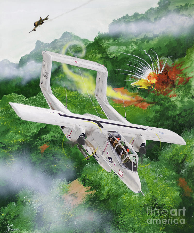North American Rockwell OV-10 Bronco Painting by Steve Ferguson