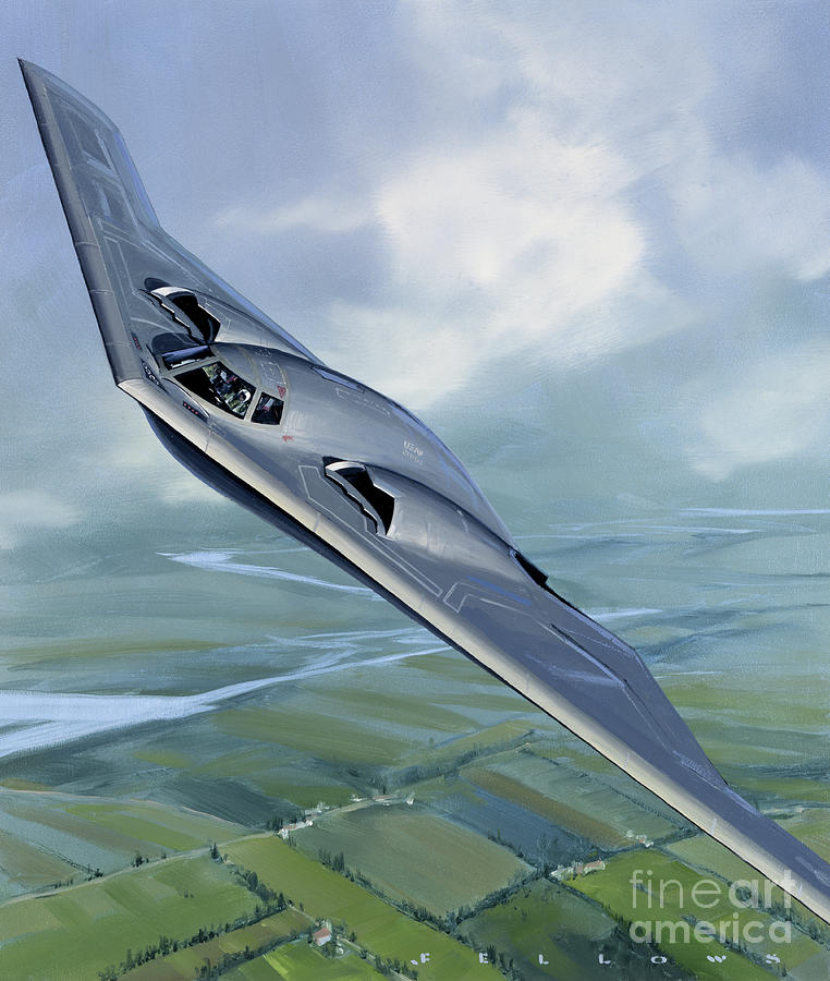 Northrop B-2 Spirit Stealth Bomber Painting by Jack Fellows