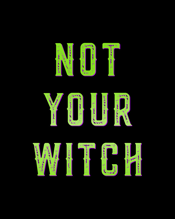Not Your Witch Digital Art by Flippin Sweet Gear