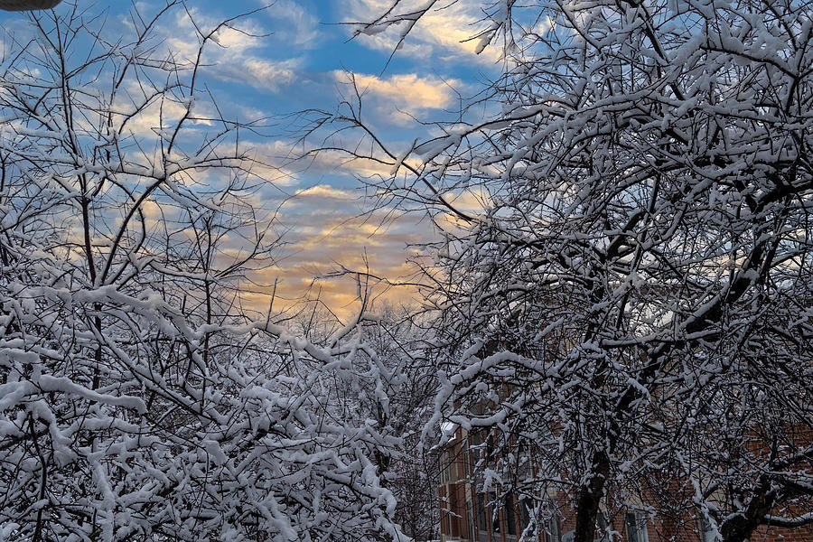 November Snowrise Photograph by Robert Allen Hill