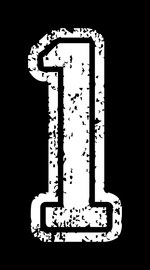 Number 1 Jersey Digital Art by Flippin Sweet Gear