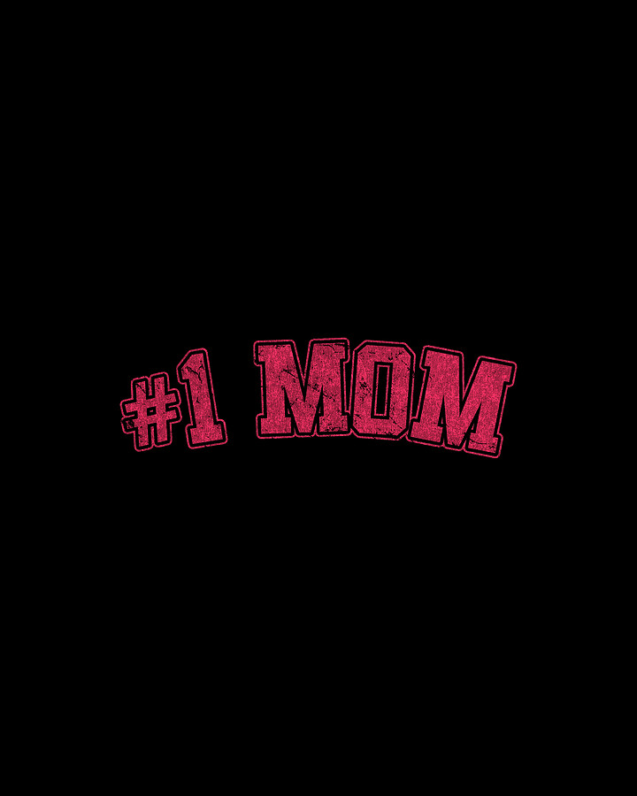 Number One 1 Mom Retro Digital Art by Flippin Sweet Gear