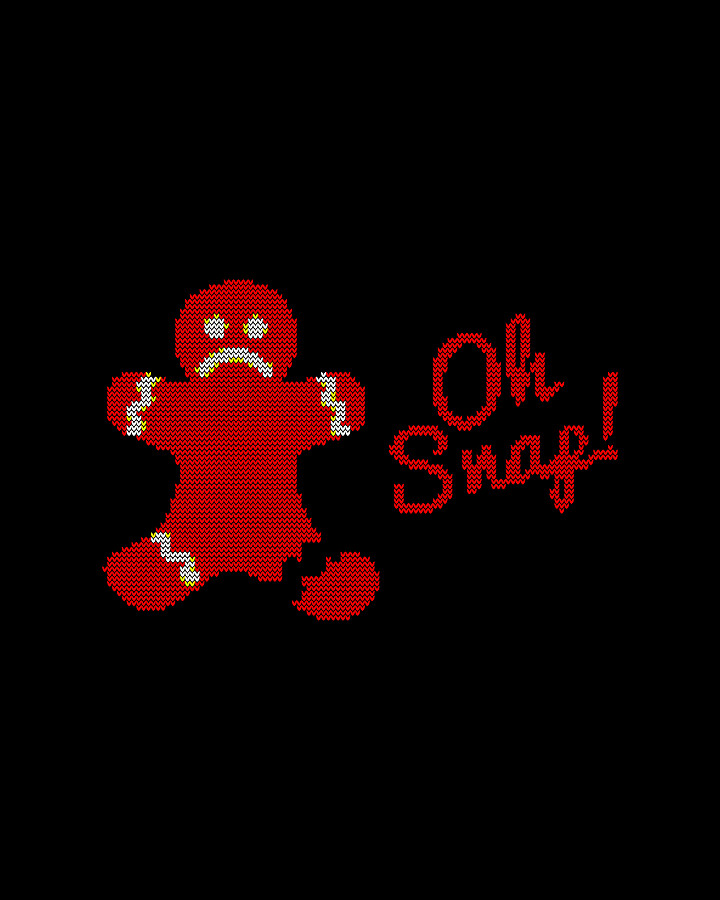 Oh Snap Gingerman Ugly Christmas Digital Art by Flippin Sweet Gear