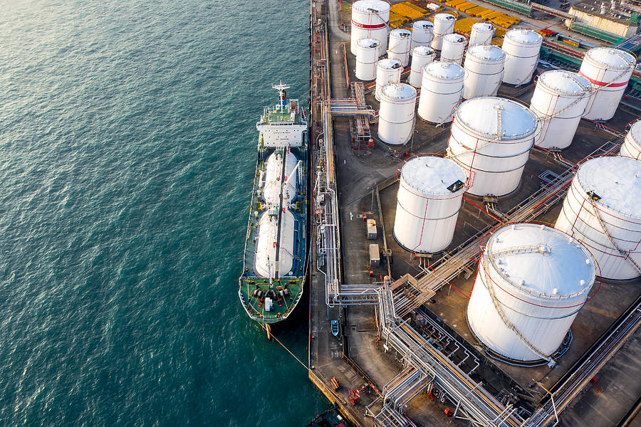 Oil Storage tank in the port in Tsing Yi, Hong Kong Photograph by Chunyip Wong