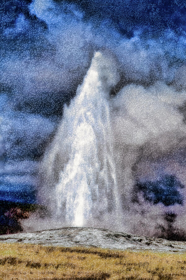 Old Faithful with lichen texture Digital Art by Bruce Block
