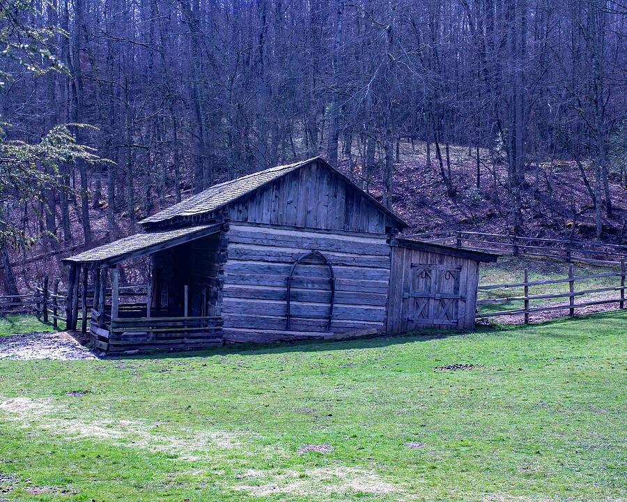 Old Log Barn Photograph by Flees Photos