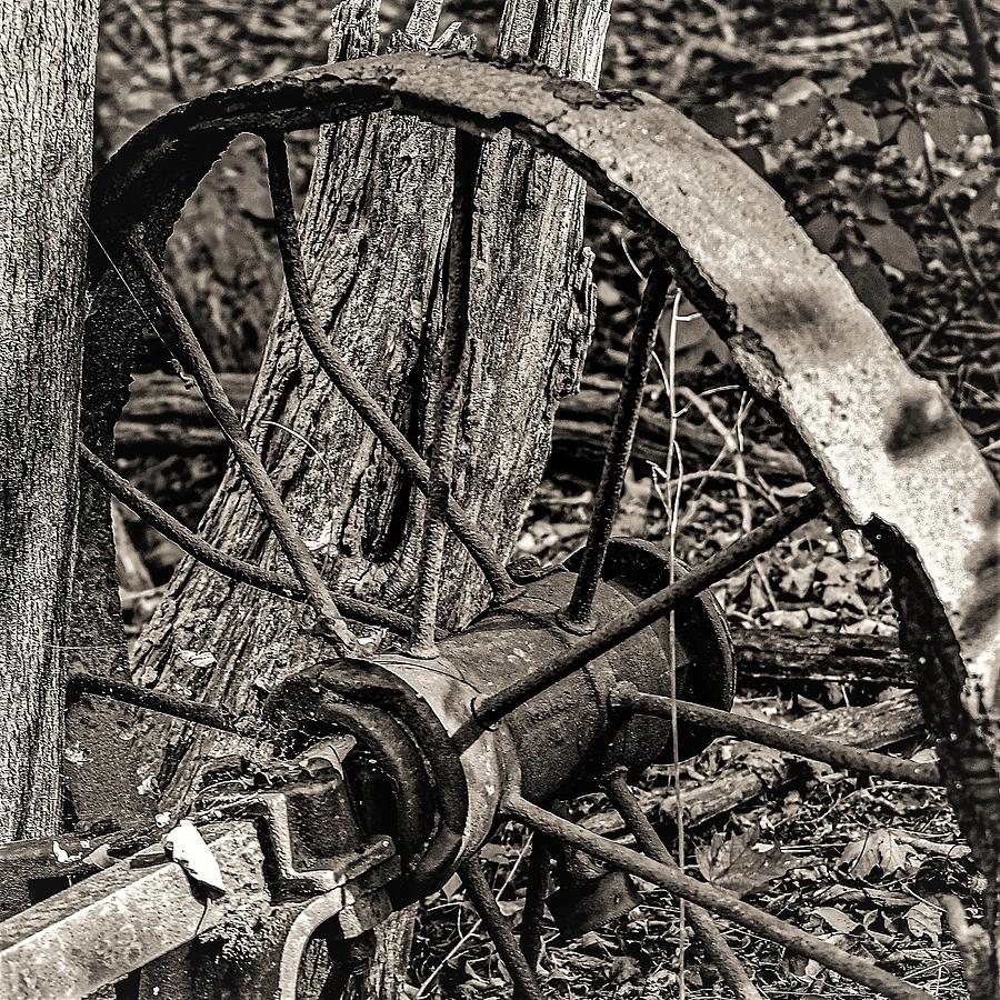 Old Wheel5-2 Photograph by John Linnemeyer