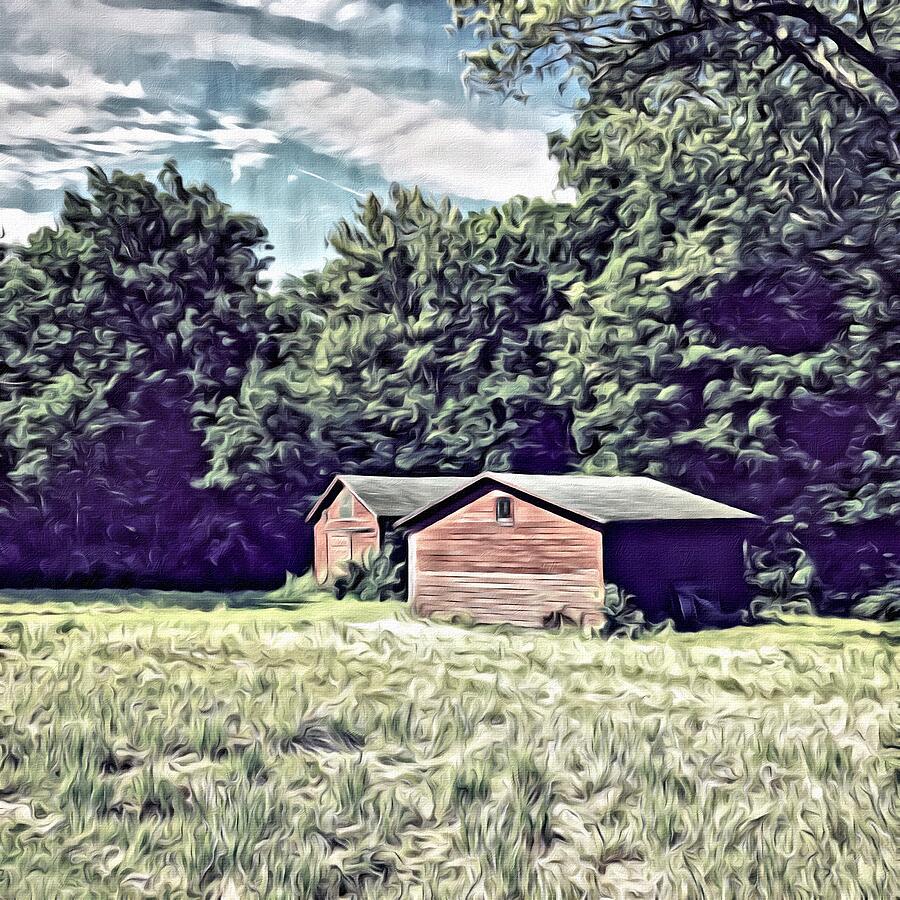 Rustic Barn in a Sunny Meadow Photograph - On The Farm 3 by Onedayoneimage Photography