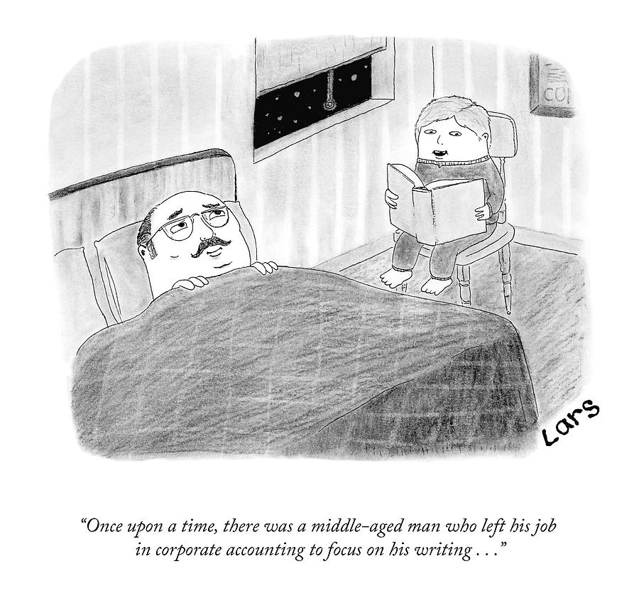 Once Upon A Time Drawing by Lars Kenseth