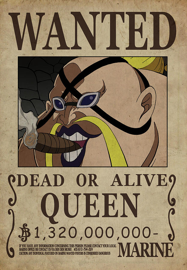 One Piece Wanted Poster - QUEEN Digital Art by Niklas Andersen