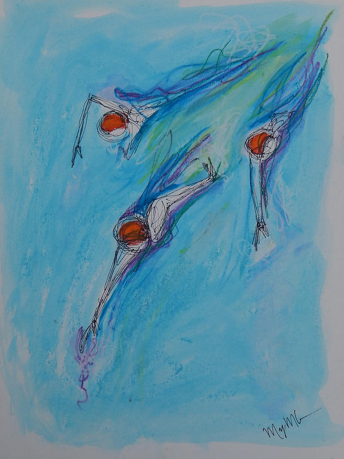 OpenWater.MaryMConner Mixed Media by Mary Conner