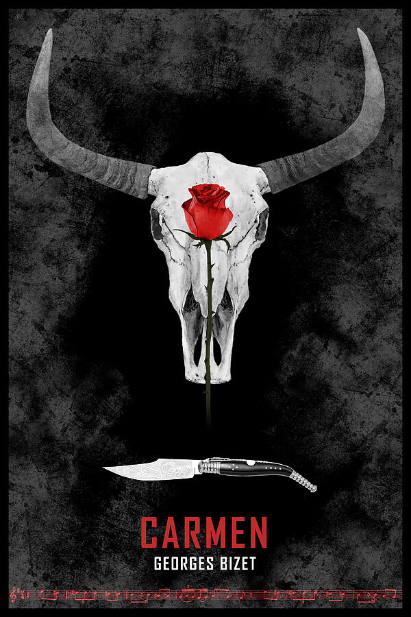 Carmen Opera Symbolism Digital Art - Opera poster - Carmen by Georges Bizet by Moira Risen