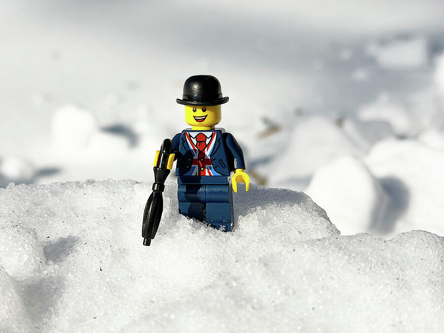 Lego Figure Adventures in Snow Photograph - Our Man in Nuuk - 2 by Richard Reeve