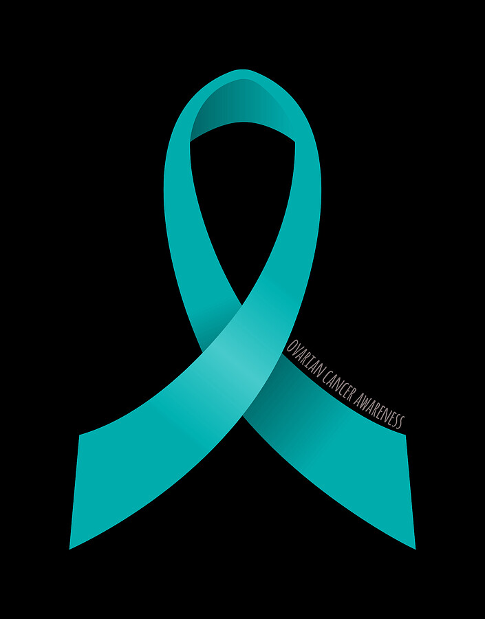 Ovarian Cancer Awareness Ribbon Digital Art by Flippin Sweet Gear