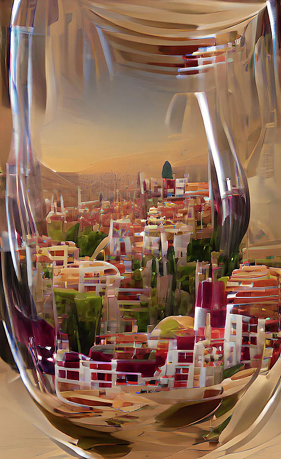 Overlooking Madrid with a Glass of Rioja Digital Art by Richard Reeve