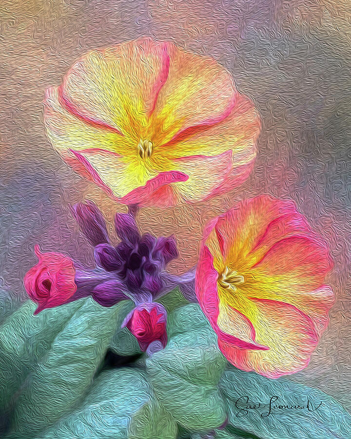 Vibrant Floral Arrangement Photograph - Painted Hellebore by Sue Leonard