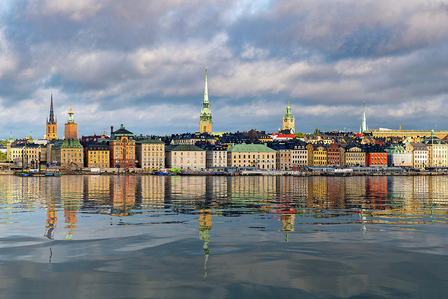 Panorama of Gamla Stan in Stockholm, Sweden Photograph by Steven Heap