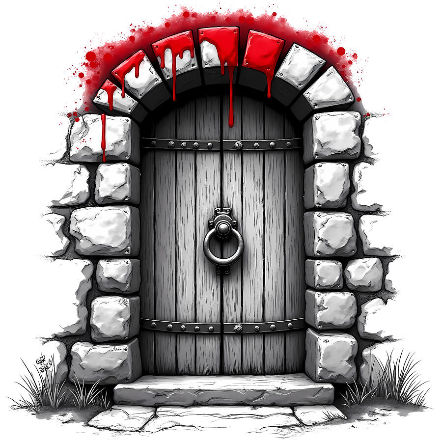 Passover Lamb Door Digital Art by Reeves Abram - Pastor Reeves Studio - Metal Posters