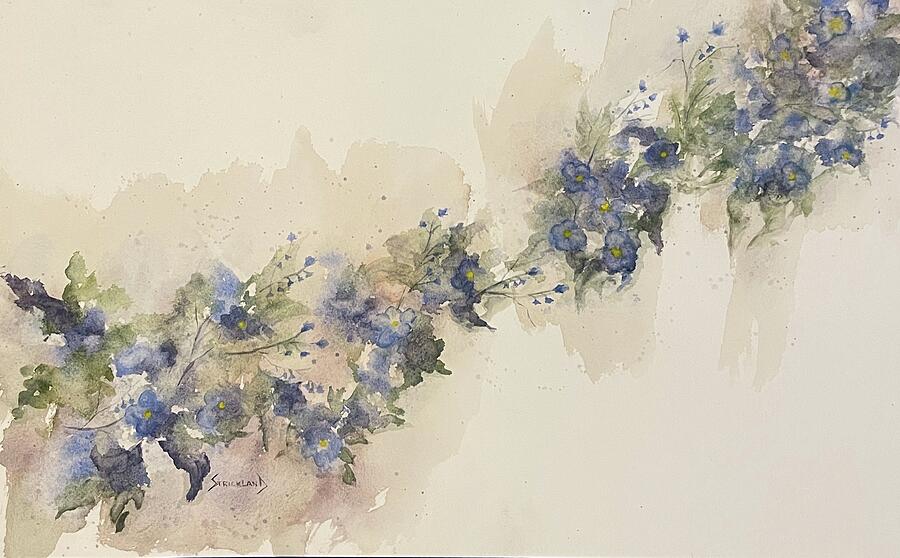 Patch of Forget-Me-Nots Painting by Judy Strickland