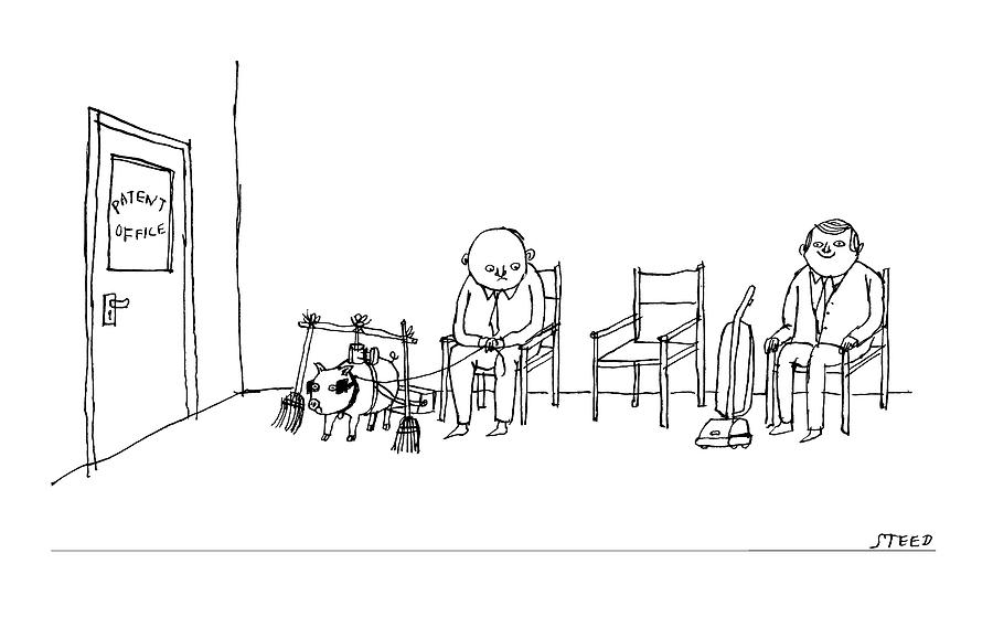 Patent Office Waiting Room Drawing - Patent Office by Edward Steed