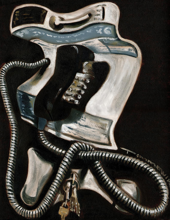 Payphone with keys Art Print Painting by Tommervik