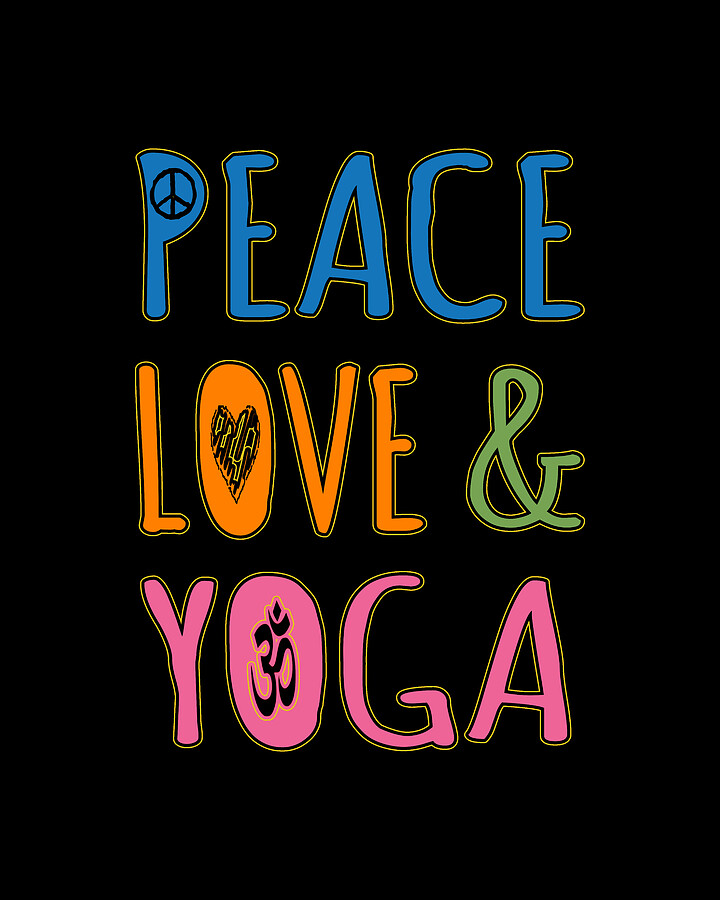 Peace Love Yoga Digital Art by Flippin Sweet Gear