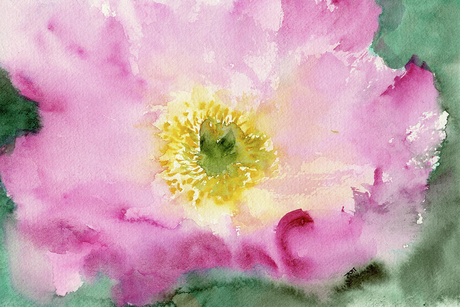 Peony Ruffles in Pink Painting by Elizabeth Reich