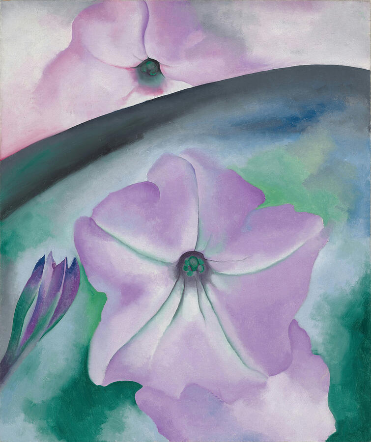 Petunia no 2. - Modernist pink flower painting by Georgia O'Keeffe