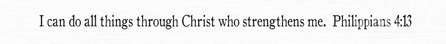 Philippians 4 13 Scripture Stick Christian Wall Art Painting by Mark Lawrence
