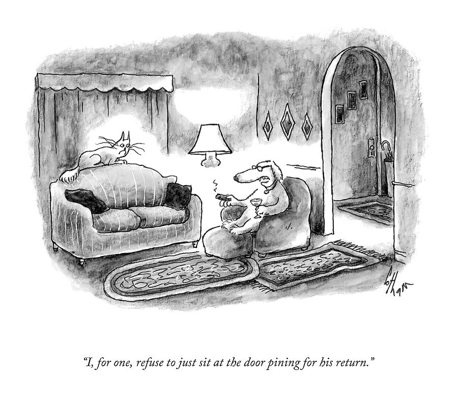 Pining for his Return Drawing by Frank Cotham