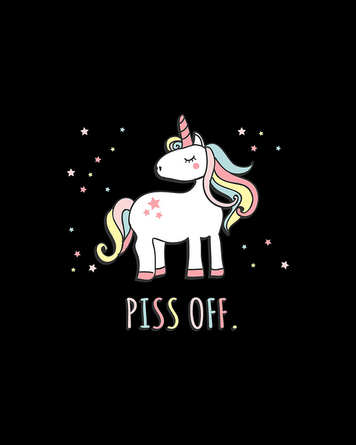 Piss Off Sarcastic Unicorn Digital Art by Flippin Sweet Gear