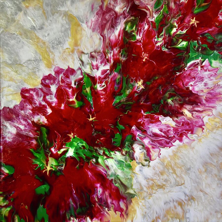 Poinsettia Passion Painting by Art From the Heart