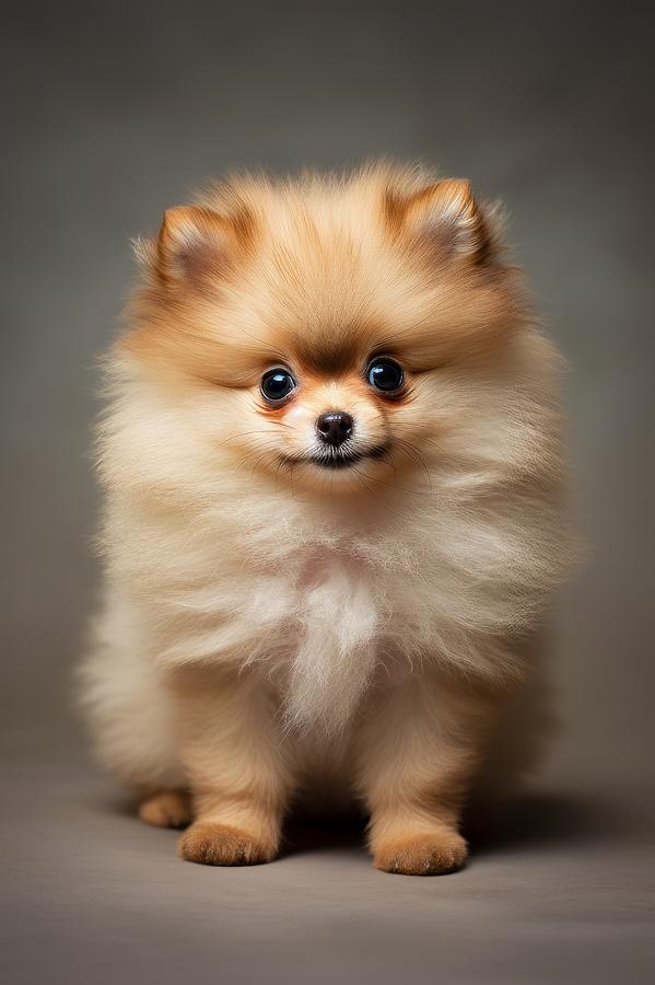Pomeranian Portrait Photograph by Land of Dreams