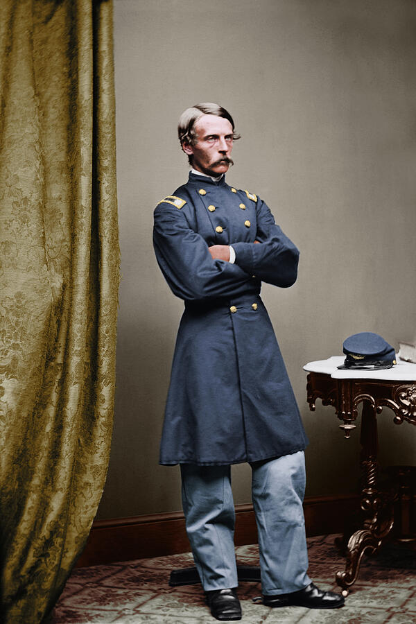 Confident Civil War Officer Photograph - Portrait, Colonel Francis E. Heath, 19th Maine by American Landscapes