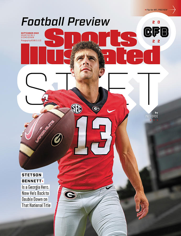 Stetson Bennett College Football Cover Photograph - University of Georgia QB Stetson Bennett, 2022 College Football Preview Issue Cover by Sports Illustrated