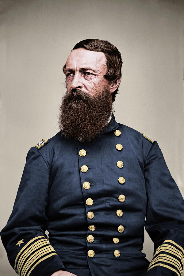 Civil War Naval Officer Portrait Photograph - Portrait, Rear Admiral David Porter by American Landscapes