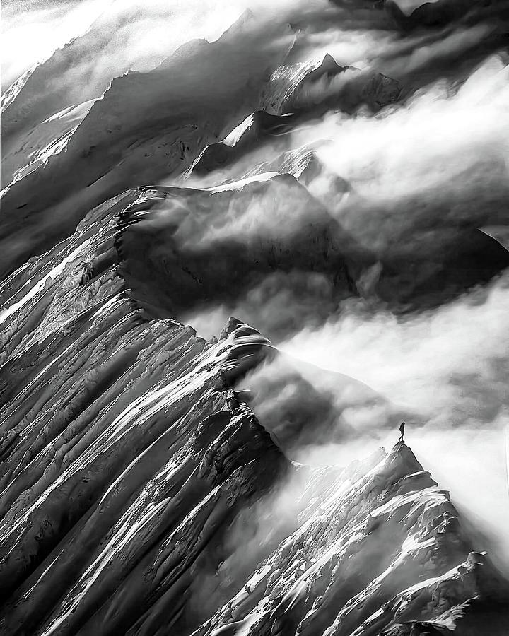 Misty Mountain Ridge Photograph - Precipice by Sofie Conte