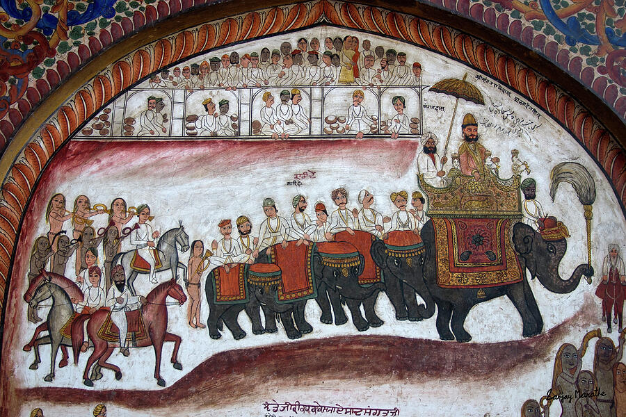 Procession Mural, Ram Rai Darbar Sahib, Dehradun Photograph by Sanjay Marathe