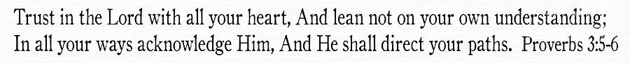 Proverbs 3 5-6 Scripture Stick Christian Wall Art Painting by Mark Lawrence