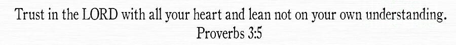Proverbs 3 5 Scripture Stick Christian Wall Art Painting by Mark Lawrence